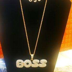 NWT Boss Necklace and Bracelet Set
